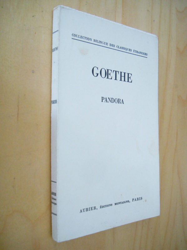 Goethe Pandora Collection bilingue Aubier