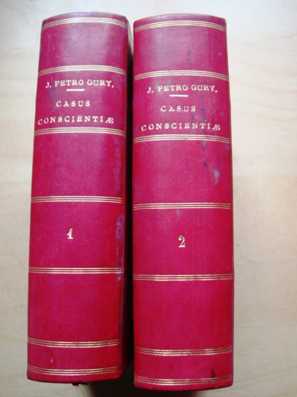 P. Joanne Petro Gury Casus Conscientiae in praecipuas quaestiones Theologiae moralis 1865 2 tomes