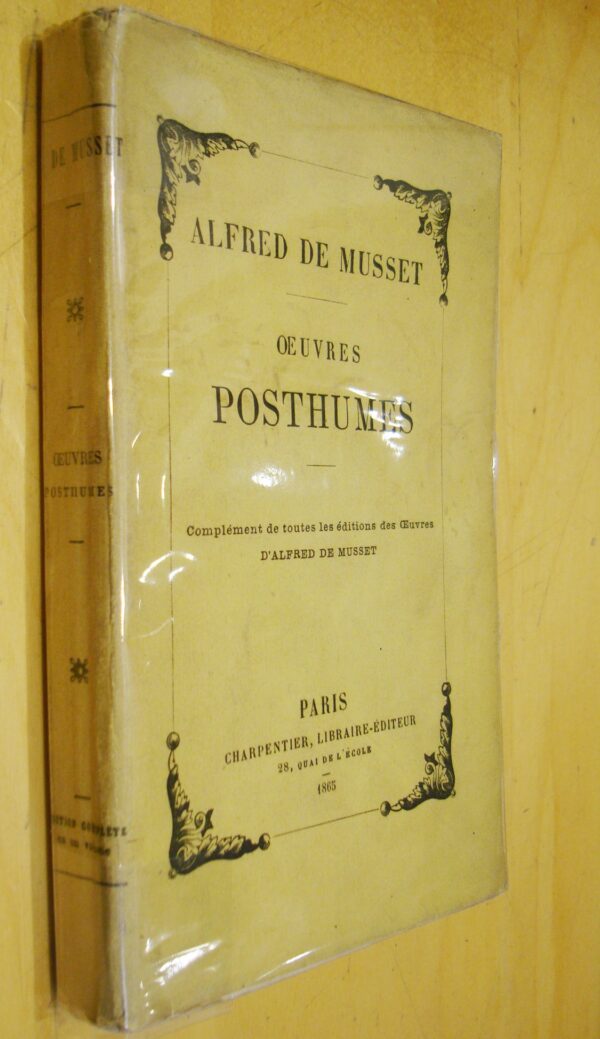 Alfred de Musset Œuvres posthumes Édition complète en un volume 1866