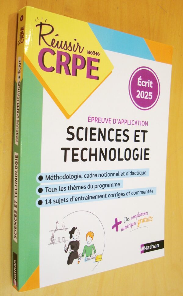 Réussir mon CRPE épreuve d'application Sciences et technologie écrit 2025