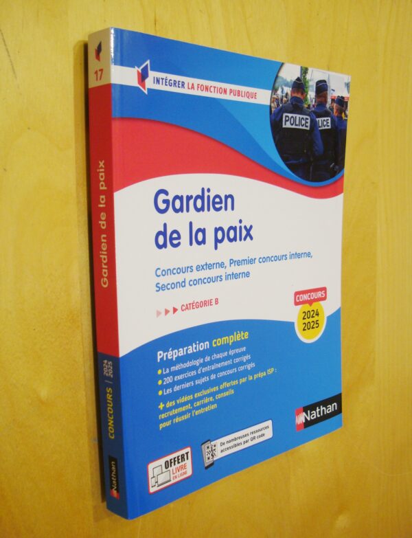 Gardien de la paix concours externe premier concours interne second Second concours interne 2024 2025