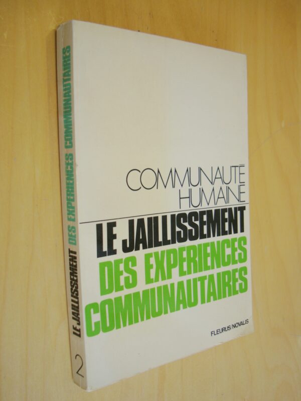 Le jaillissement des expériences communautaires témoignages présentés par Max Delespesse et André Tange