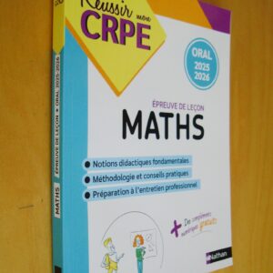Réussir mon CRPE épreuve de leçon Maths Oral 2025 2026