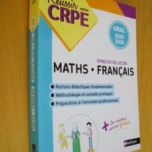 Réussir mon CRPE épreuve de leçon Maths Français Oral 2025 2026