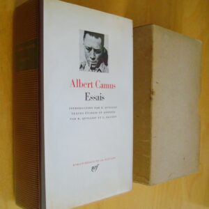 Albert Camus Essais introduction par R. Quilliot Bibliothèque de la Pléiade 1977