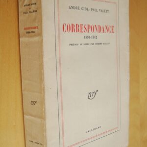 André Gide Paul Valéry Correspondance 1890 - 1942 préface et notes Robert Mallet
