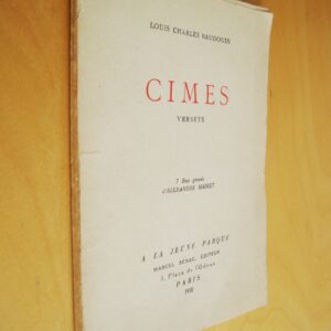 Louis Charles Baudouin Cimes Versets 7 bois gravés d'Alexandre Mairet à la jeune Parque Marcel Sénac éditeur 1930