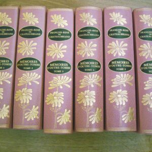 Chateaubriand Mémoires d'Outre-tombe Jean de Bonnot 1968 complet en 6 volumes