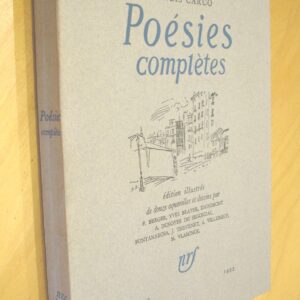 Francis Carco Poésies complètes édition illustrée de douze aquarelles et dessins par P. Berger, Y. Brayer, Dignimont, A. Dunoyer de Segonzac, Fontanarosa, J. Thevenet, A. Villeboeuf, M. Vlaminck 1955