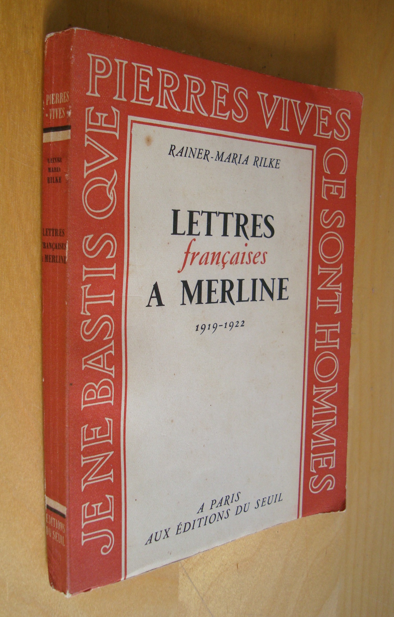 Rainer-Maria Rilke Lettres françaises à Merline 1919-1922