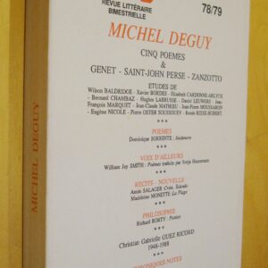 Sud Revue littéraire bimestrielle 18e année 78/79 Michel Deguy Cinq poèmes & Genet Saint-John Perse Zanzotto