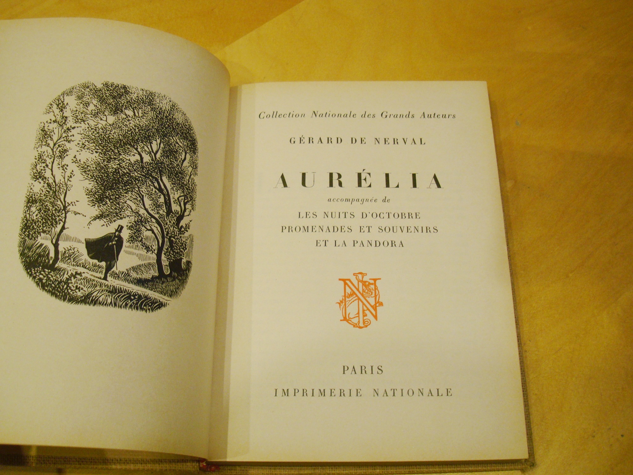 Gérard de Nerval Aurélia les Nuits d'Octobre Promenades et souvenirs La Pandora Imprimerie nationale 1959 – Image 3