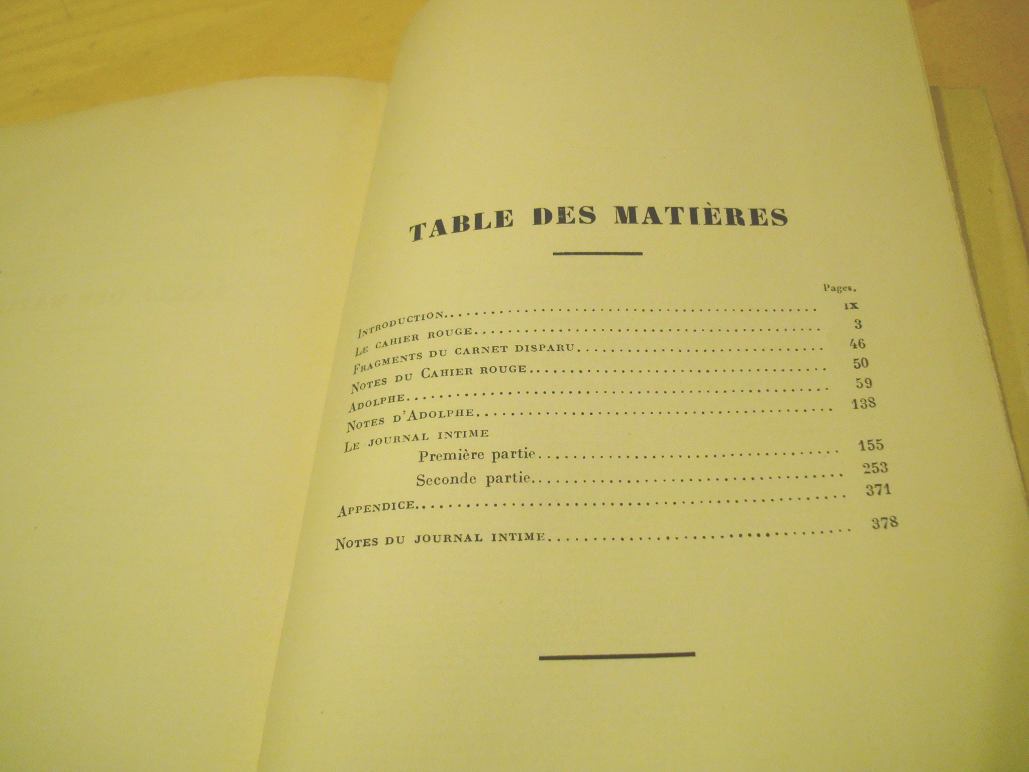 Benjamin Constant Journal intime précédé du Cahier rouge et de Adolphe 1945 – Image 2