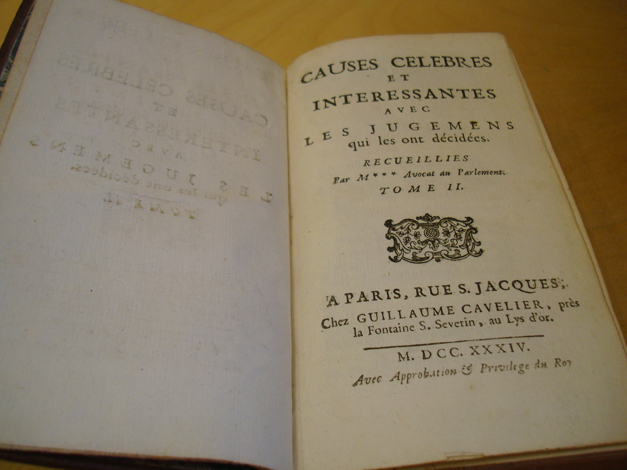 Causes célèbres et intéressantes avec les jugemens Tome II 1734 – Image 5