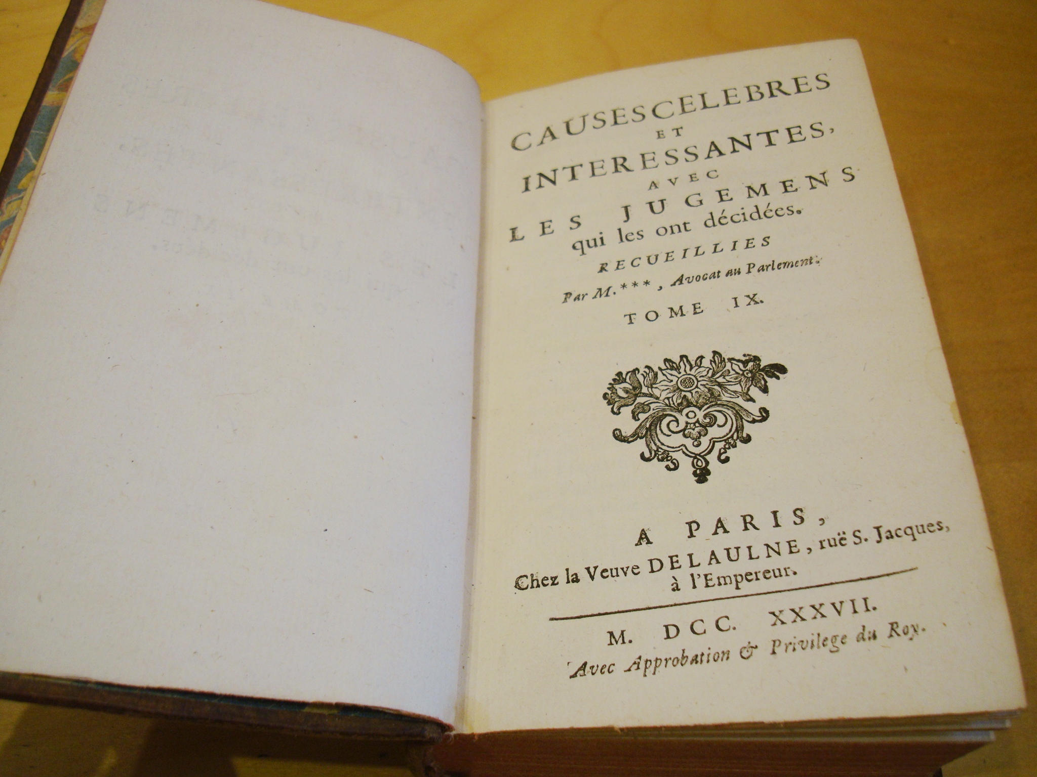 Causes célèbres et intéressantes avec les jugemens Tome IX 1737 – Image 7