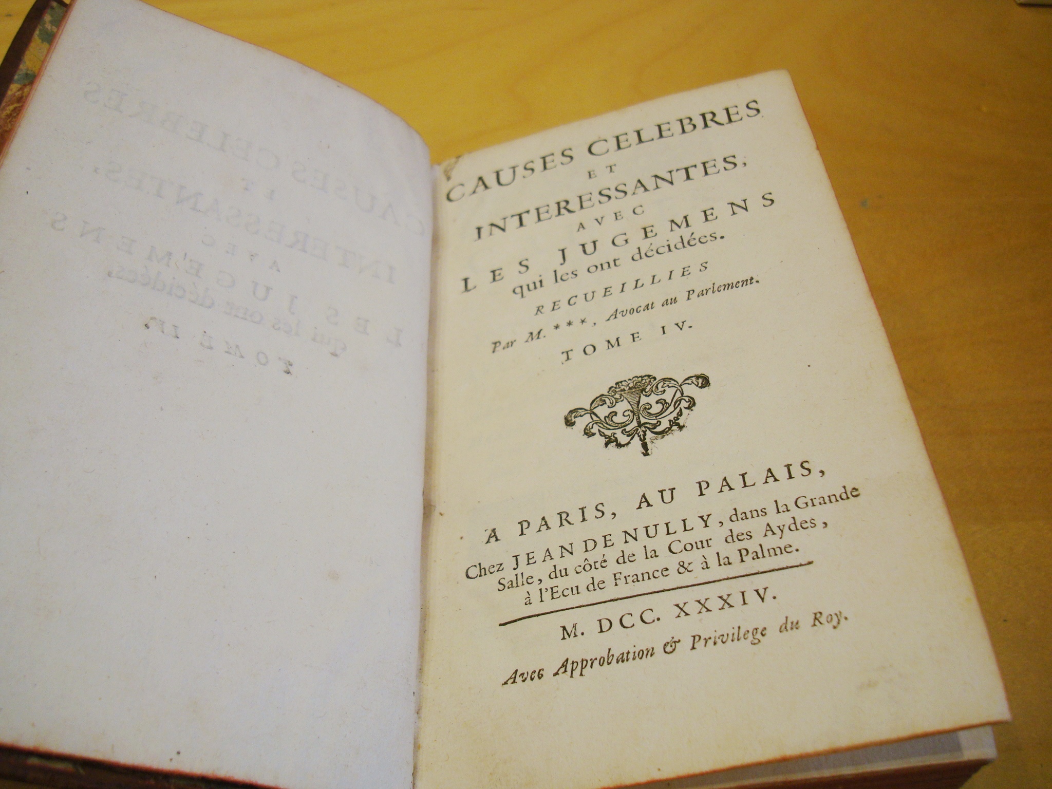 Causes célèbres et intéressantes avec les jugemens Tome IV 1734 – Image 5