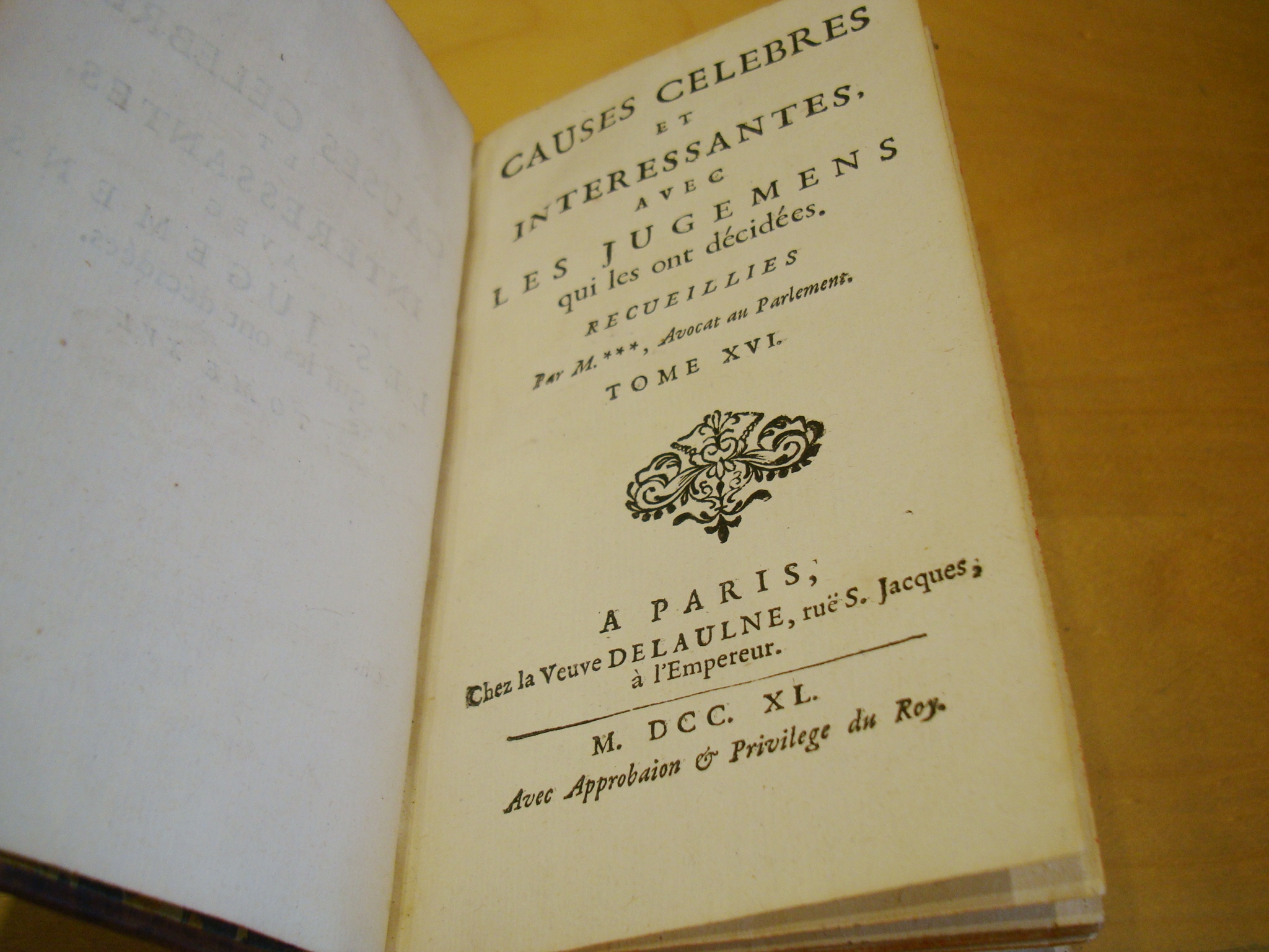 Causes célèbres et intéressantes avec les jugemens Tome XVI 1740 – Image 5