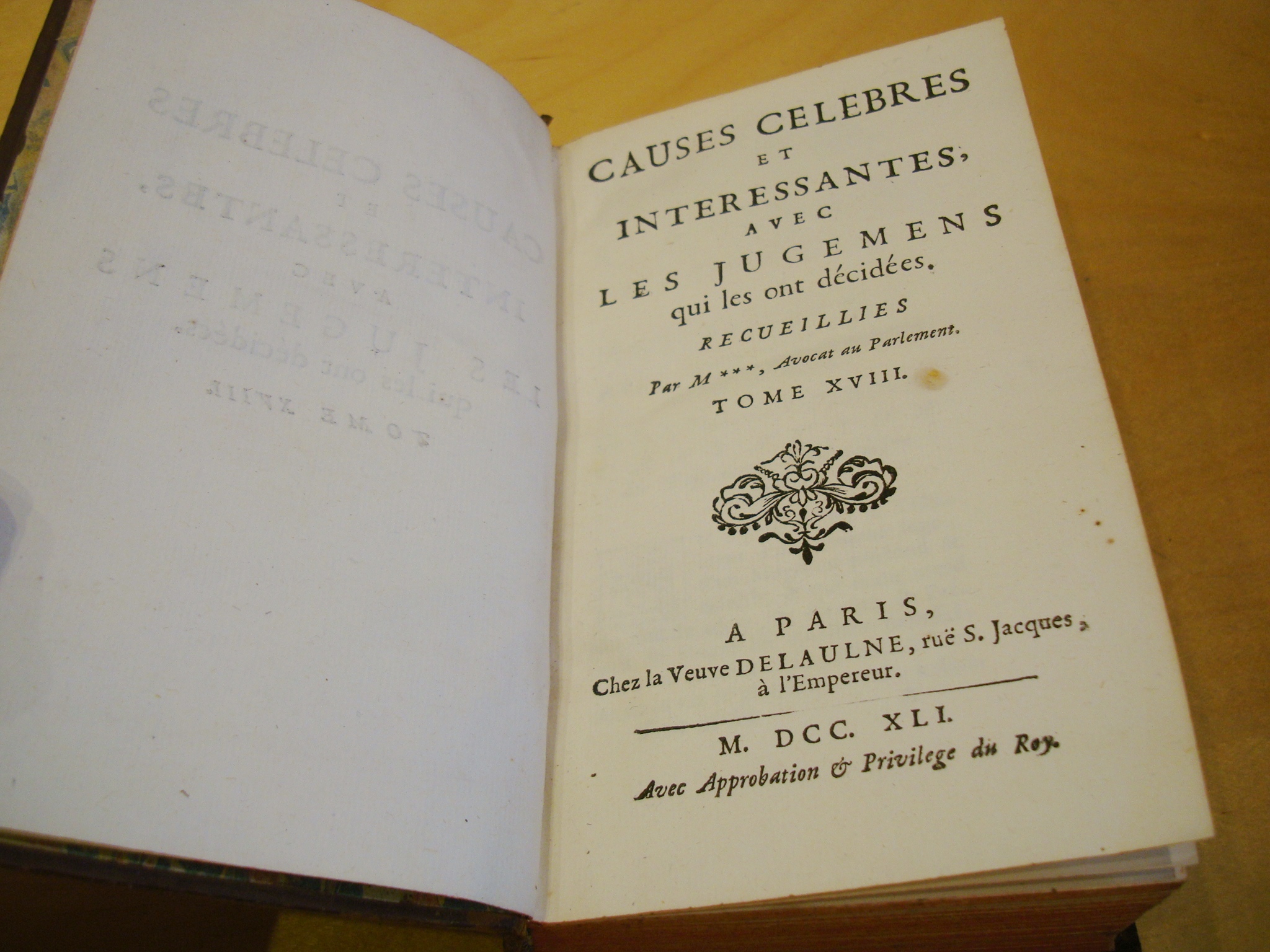 Causes célèbres et intéressantes avec les jugemens Tome XVIII 1741 – Image 5