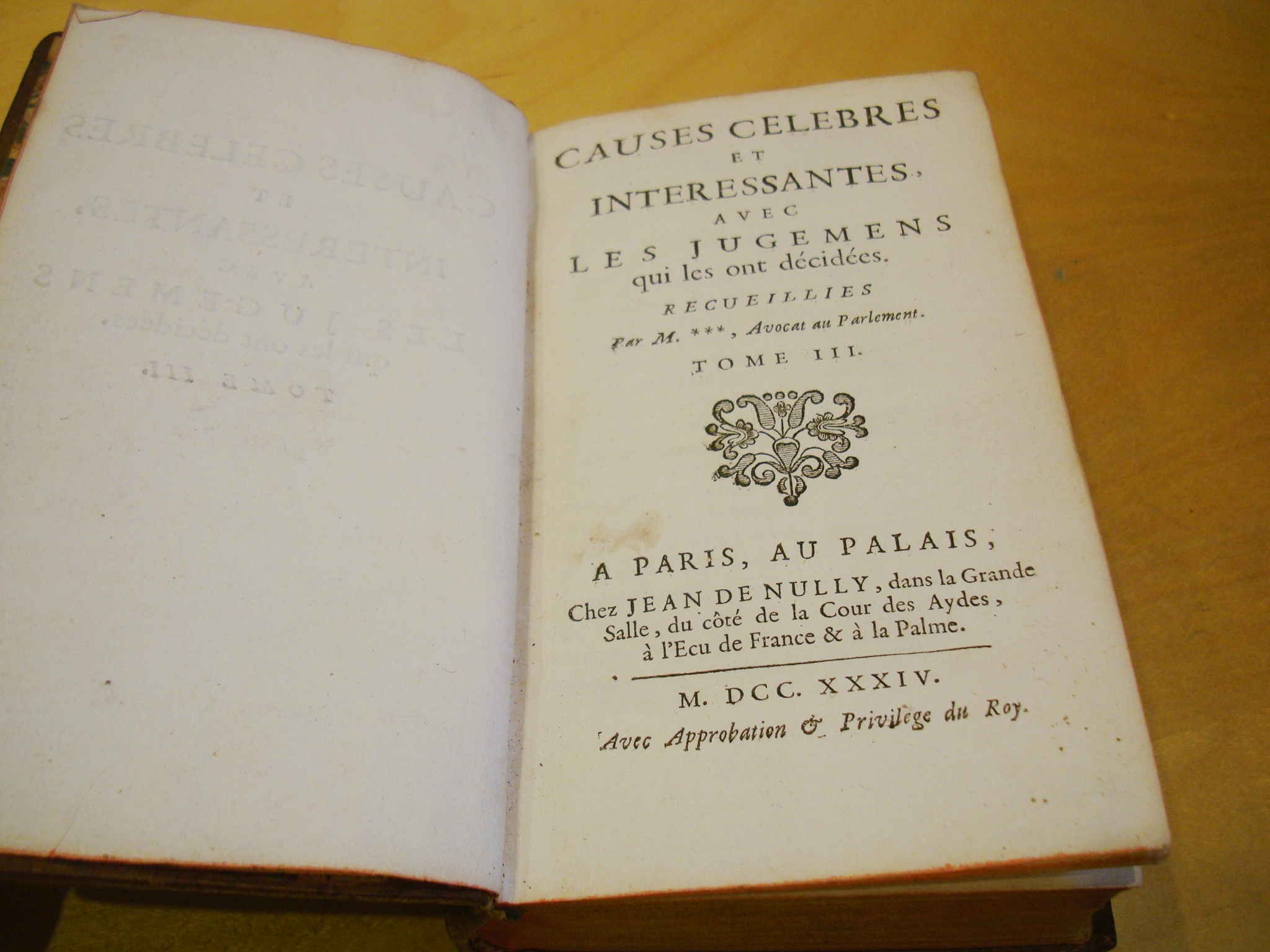 Causes célèbres et intéressantes avec les jugemens Tome III 1734 – Image 5