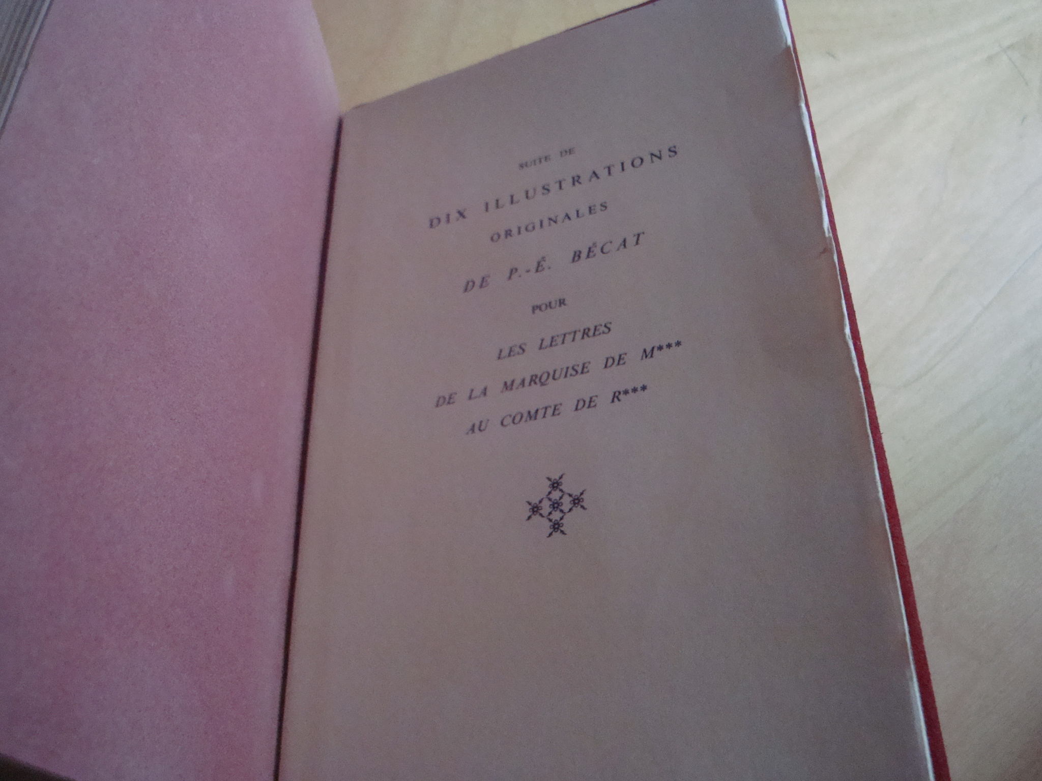 C.-P.-J. De Crébillon Lettres de la Marquise de M*** au Comte de R*** suite de dix illustrations de Bécat – Image 2