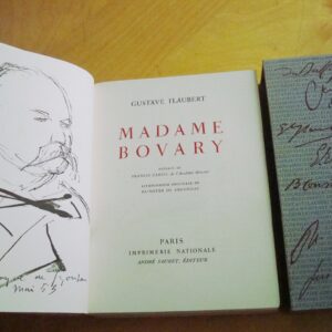 Gustave Flaubert Madame Bovary Imprimerie nationale André Sauret éditeur 1953 frontispice Dunoyer de Segonzac