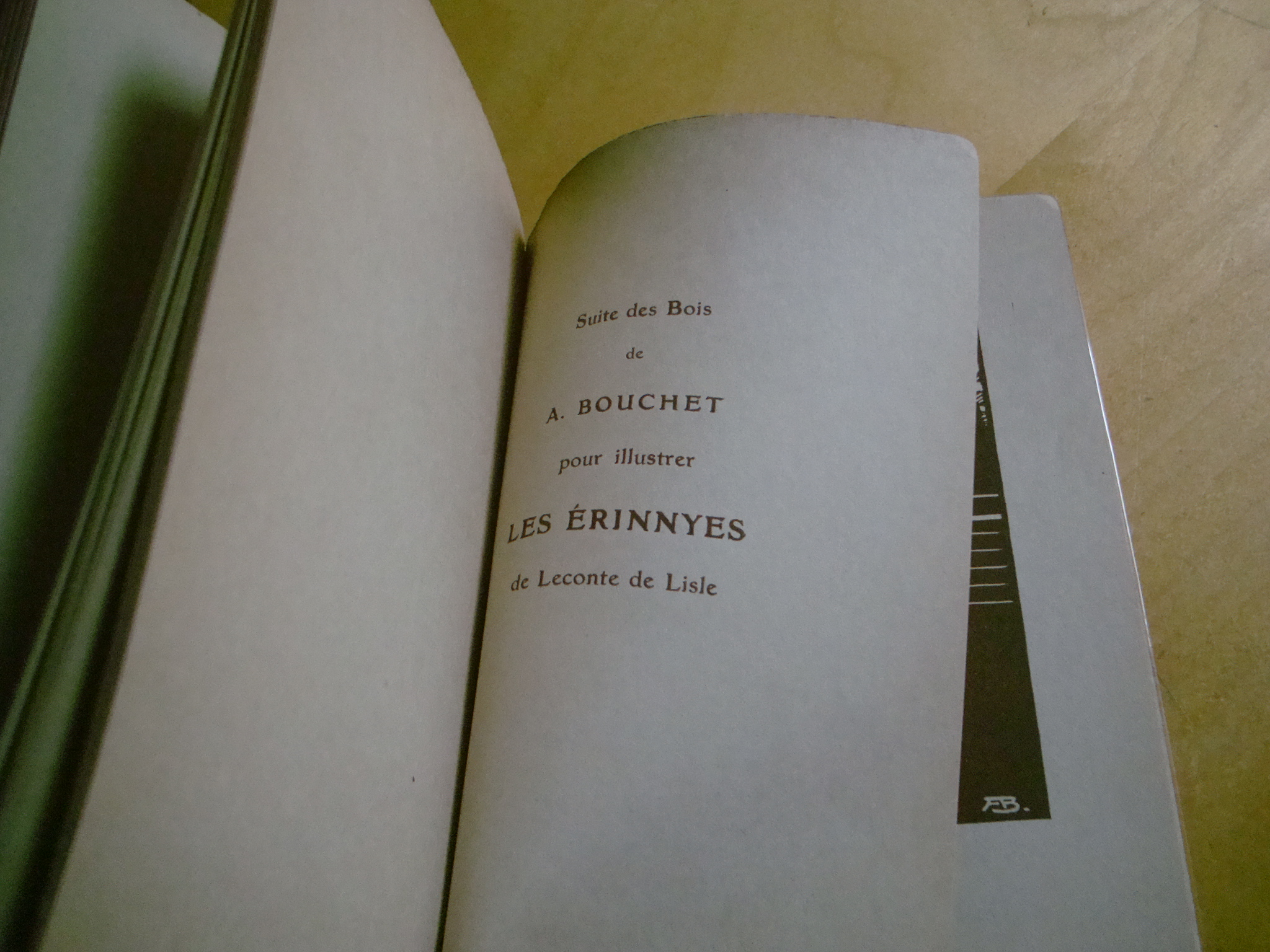 Leconte de Lisle Les Erinnyes Tragédie antique Bois A. Bouchet 1920 tirage numéroté sur Japon – Image 2