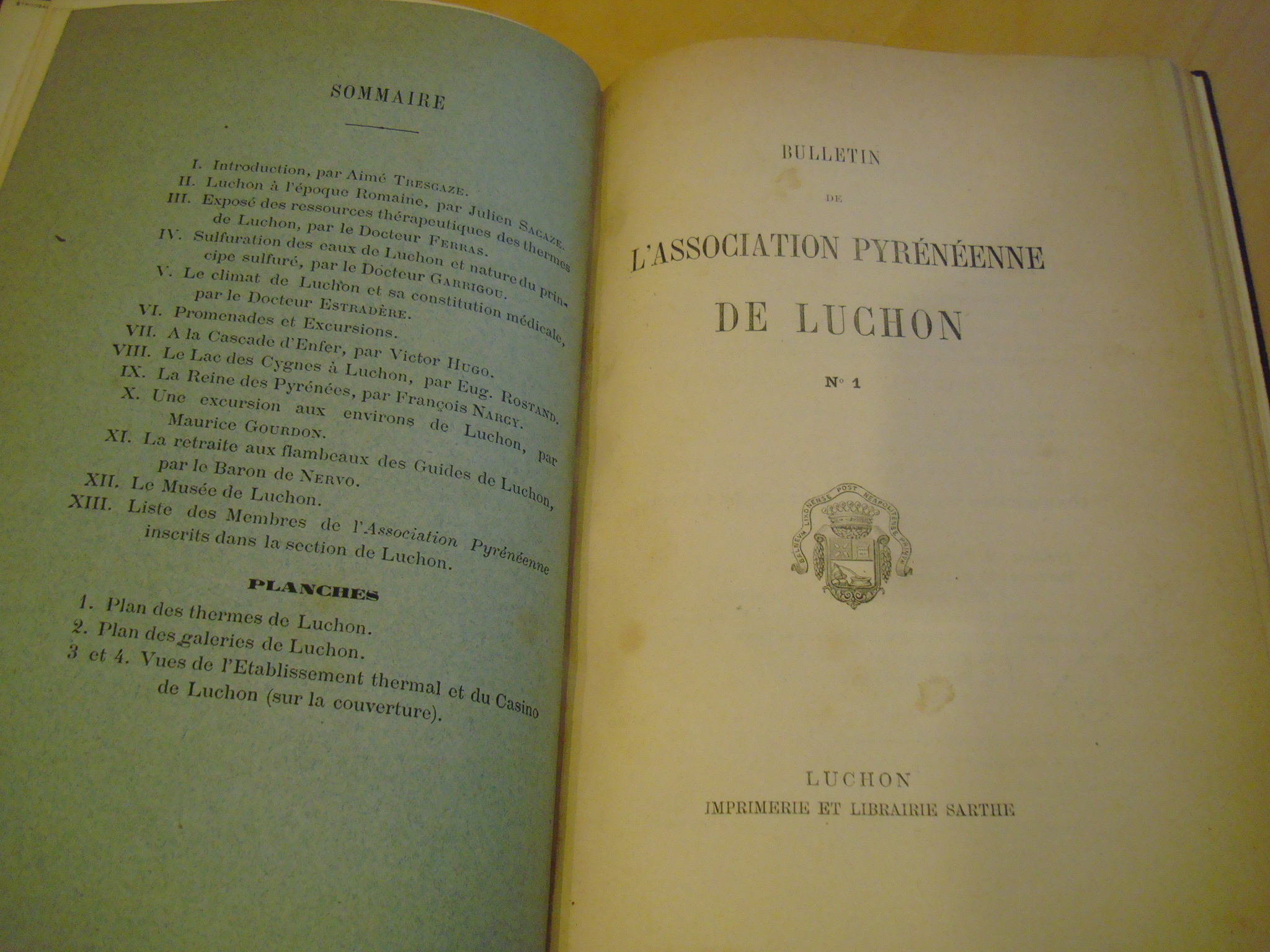 Bulletin de l'Association Pyrénéenne de Luchon n°1 1889 Maurice Gourdon Baron de Nervo... – Image 3