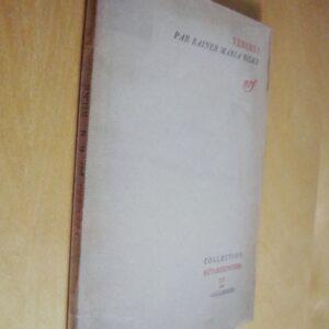 Rainer Maria Rilke Vergers suivis de Quatrains Valaisans Collection Métamorphoses XII nrf Gallimard 1949