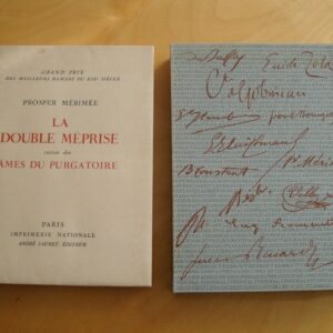 Mérimée La Double Méprise suivie des Âmes du Purgatoire Imprimerie nationale André Sauret éditeur 1953