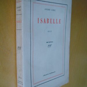 André Gide Isabelle Récit 20e édition nrf Librairie Gallimard 1925